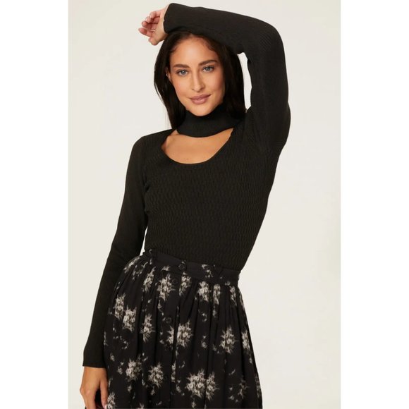 Milly Ribbed Half Moon Sweater - Picture 2 of 9